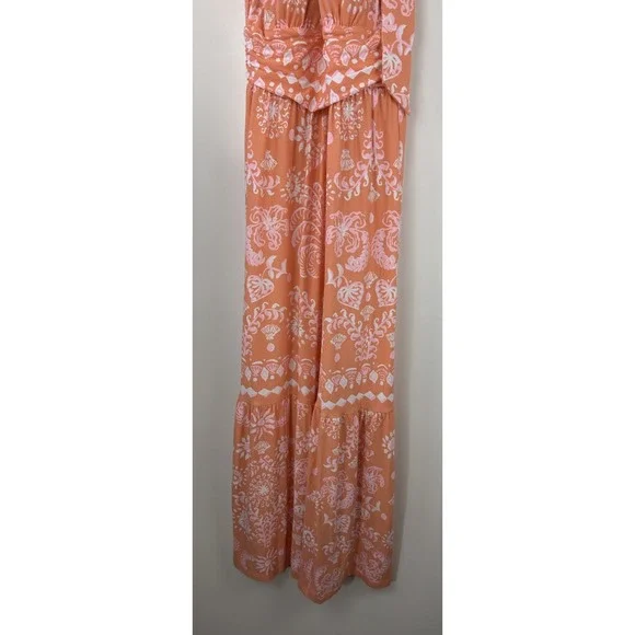 Lilly Pulitzer Montecito Mixed Print Cross Neck Maxi Halter Dress EUC Size XS - Picture 4 of 16